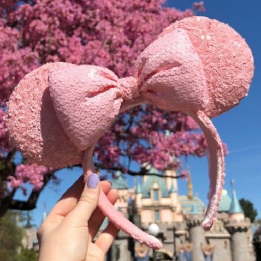Disney Parks Millennial Pink Minnie Ears NWT - Picture 3 of 6